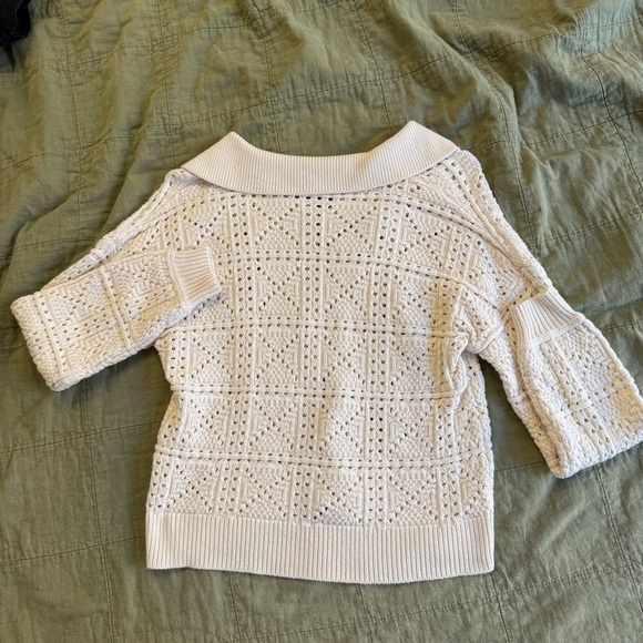 Reitmans | women's xsmall Cream V-Neck Sweater with collar - Picture 4 of 5